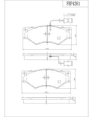 FBP4261 FI.BA Комплект тормозных колодок, дисковый тормоз