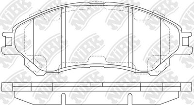 PN9809 NiBK Комплект тормозных колодок, дисковый тормоз