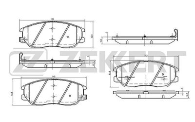 BS2422 ZEKKERT Комплект тормозных колодок, дисковый тормоз