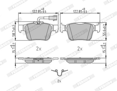 FDB5242 FERODO Комплект тормозных колодок, дисковый тормоз