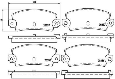 P68002 BREMBO Комплект тормозных колодок, дисковый тормоз