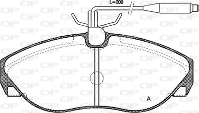 BPA048602 OPEN PARTS Комплект тормозных колодок, дисковый тормоз