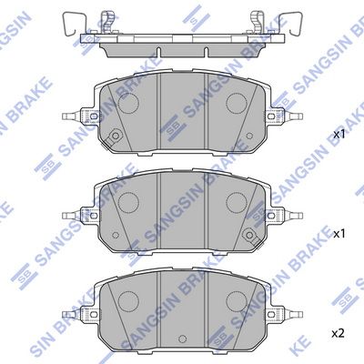 SP4530 Hi-Q Комплект тормозных колодок, дисковый тормоз