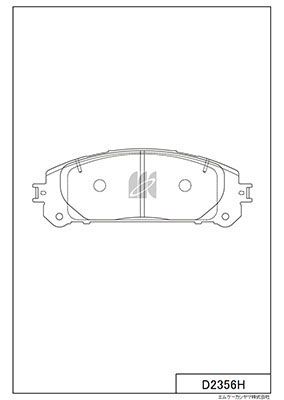 D2356H MK Kashiyama Комплект тормозных колодок, дисковый тормоз