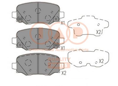 70410081 IAP QUALITY PARTS Комплект тормозных колодок, дисковый тормоз