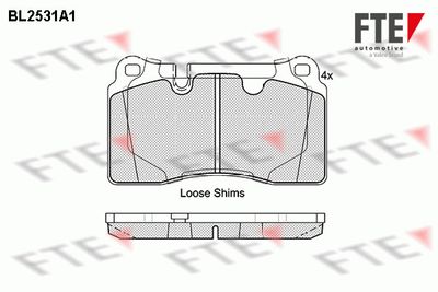 BL2531A1 FTE Комплект тормозных колодок, дисковый тормоз