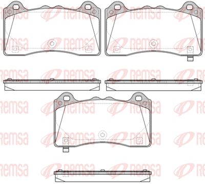173602 REMSA Комплект тормозных колодок, дисковый тормоз
