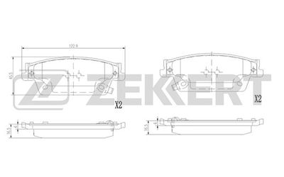 BS2985 ZEKKERT Комплект тормозных колодок, дисковый тормоз