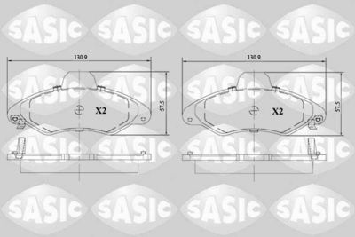 6216111 SASIC Комплект тормозных колодок, дисковый тормоз
