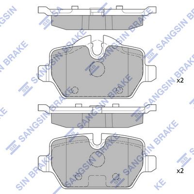 SP2161 Hi-Q Комплект тормозных колодок, дисковый тормоз