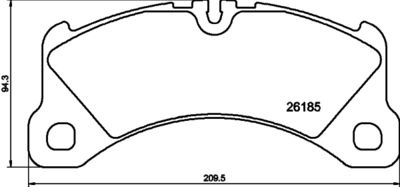 8DB355040201 HELLA PAGID Комплект тормозных колодок, дисковый тормоз