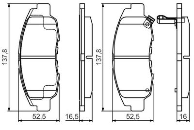 0986495153 BOSCH Комплект тормозных колодок, дисковый тормоз