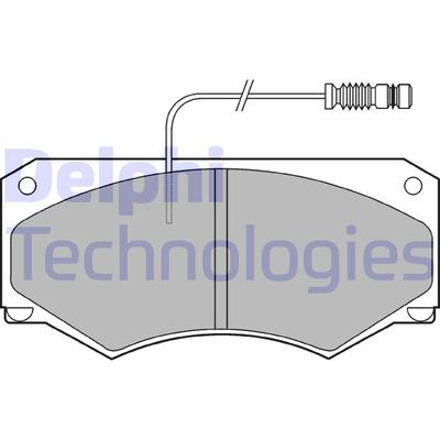 LP698 DELPHI Комплект тормозных колодок, дисковый тормоз