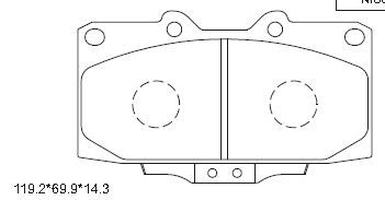 KD1358 ASIMCO Комплект тормозных колодок, дисковый тормоз