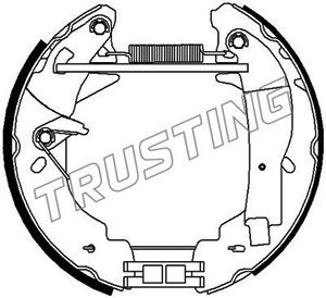 6350 TRUSTING Комплект тормозных колодок