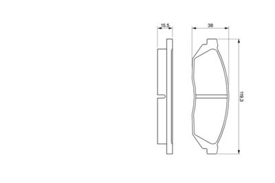 0986467311 BOSCH Комплект тормозных колодок, дисковый тормоз