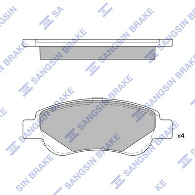 SP1750 Hi-Q Комплект тормозных колодок, дисковый тормоз