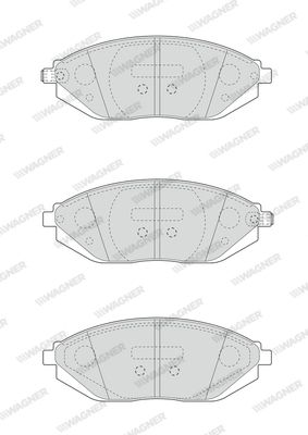 WBP25268A WAGNER Комплект тормозных колодок, дисковый тормоз