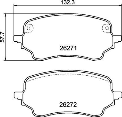 P24236 BREMBO Комплект тормозных колодок, дисковый тормоз