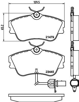 8DB355030801 HELLA Комплект тормозных колодок, дисковый тормоз