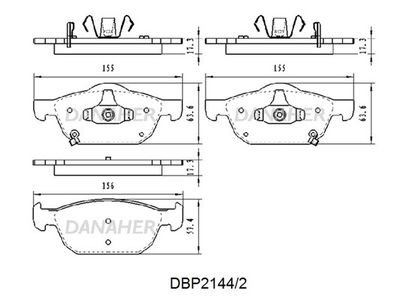 DBP21442 DANAHER Комплект тормозных колодок, дисковый тормоз