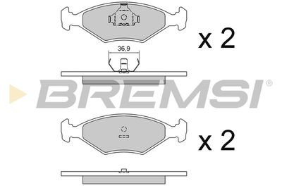 BP2977 BREMSI Комплект тормозных колодок, дисковый тормоз