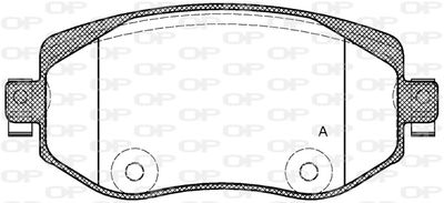 BPA172408 OPEN PARTS Комплект тормозных колодок, дисковый тормоз