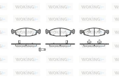 P636312 WOKING Комплект тормозных колодок, дисковый тормоз