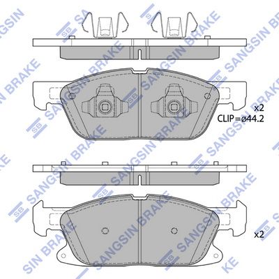 SP4251A Hi-Q Комплект тормозных колодок, дисковый тормоз