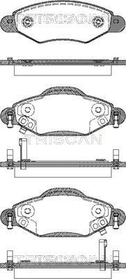811013059 TRISCAN Комплект тормозных колодок, дисковый тормоз