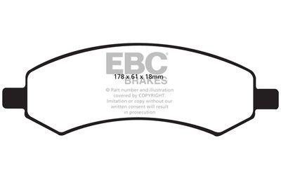 DP61738 EBC Brakes Комплект тормозных колодок, дисковый тормоз