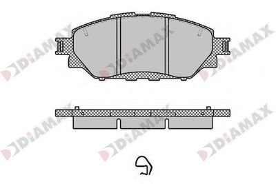 N09868 DIAMAX Комплект тормозных колодок, дисковый тормоз