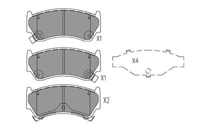 KBP6605 KAVO PARTS Комплект тормозных колодок, дисковый тормоз