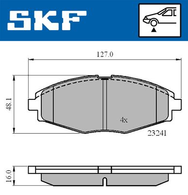 VKBP80532 SKF Комплект тормозных колодок, дисковый тормоз