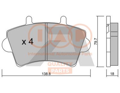 70413160P IAP QUALITY PARTS Комплект тормозных колодок, дисковый тормоз