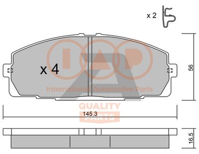 70417064P IAP QUALITY PARTS Комплект тормозных колодок, дисковый тормоз