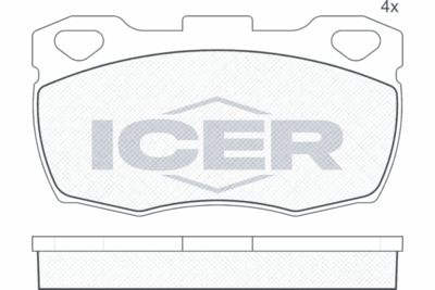 140799 ICER Комплект тормозных колодок, дисковый тормоз
