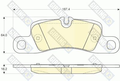 6119626 GIRLING Комплект тормозных колодок, дисковый тормоз