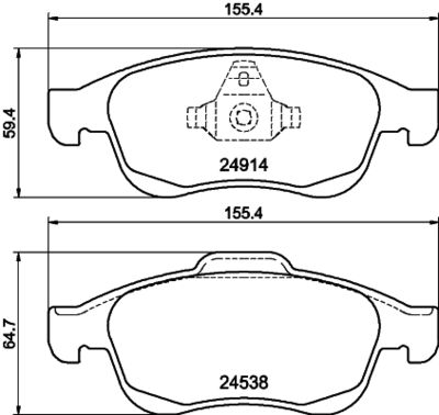 PCP1061 DON Комплект тормозных колодок, дисковый тормоз