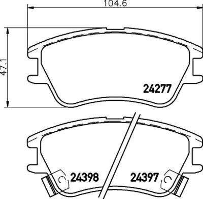 8DB355028371 HELLA PAGID Комплект тормозных колодок, дисковый тормоз