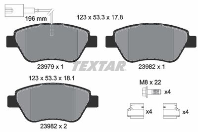 2397901 TEXTAR Комплект тормозных колодок, дисковый тормоз