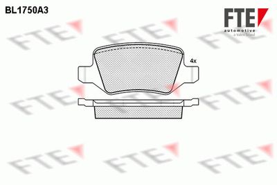 BL1750A3 FTE Комплект тормозных колодок, дисковый тормоз