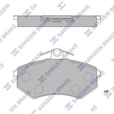 SP1043 Hi-Q Комплект тормозных колодок, дисковый тормоз