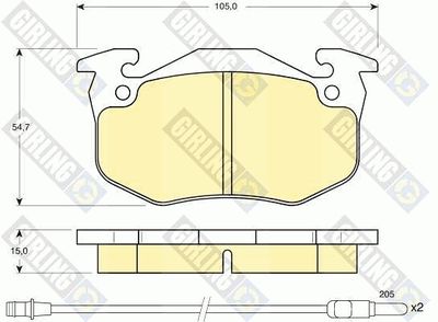 6103283 GIRLING Комплект тормозных колодок, дисковый тормоз