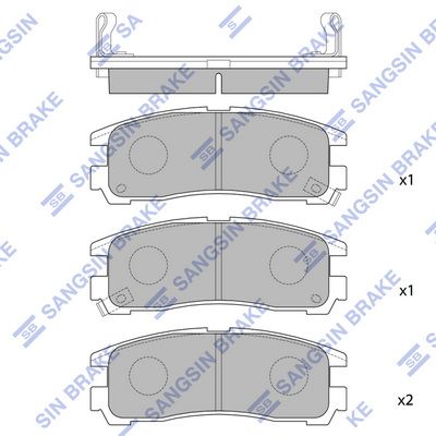 SP1046R Hi-Q Комплект тормозных колодок, дисковый тормоз