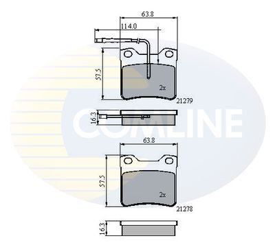 CBP11060 COMLINE Комплект тормозных колодок, дисковый тормоз