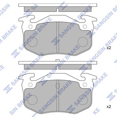 SP1242 Hi-Q Комплект тормозных колодок, дисковый тормоз