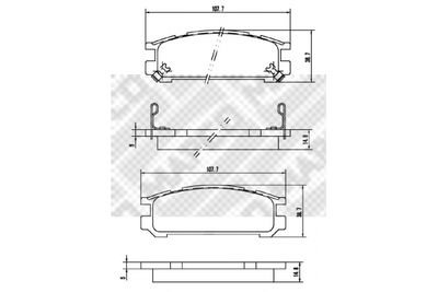 6897 MAPCO Комплект тормозных колодок, дисковый тормоз