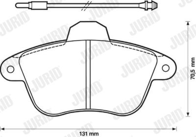571733J JURID Комплект тормозных колодок, дисковый тормоз