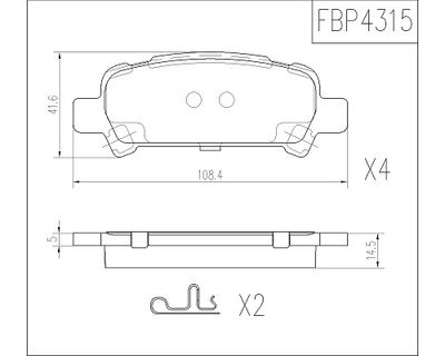 FBP4315 FI.BA Комплект тормозных колодок, дисковый тормоз